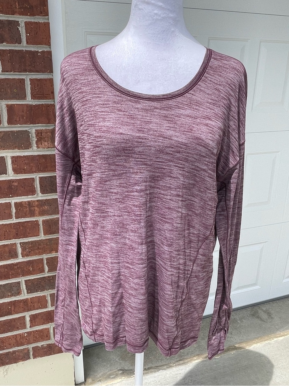 Lululemon Women’s Sweat Embrace Heathered Arctic Plum Long Sleeve Top Size 10